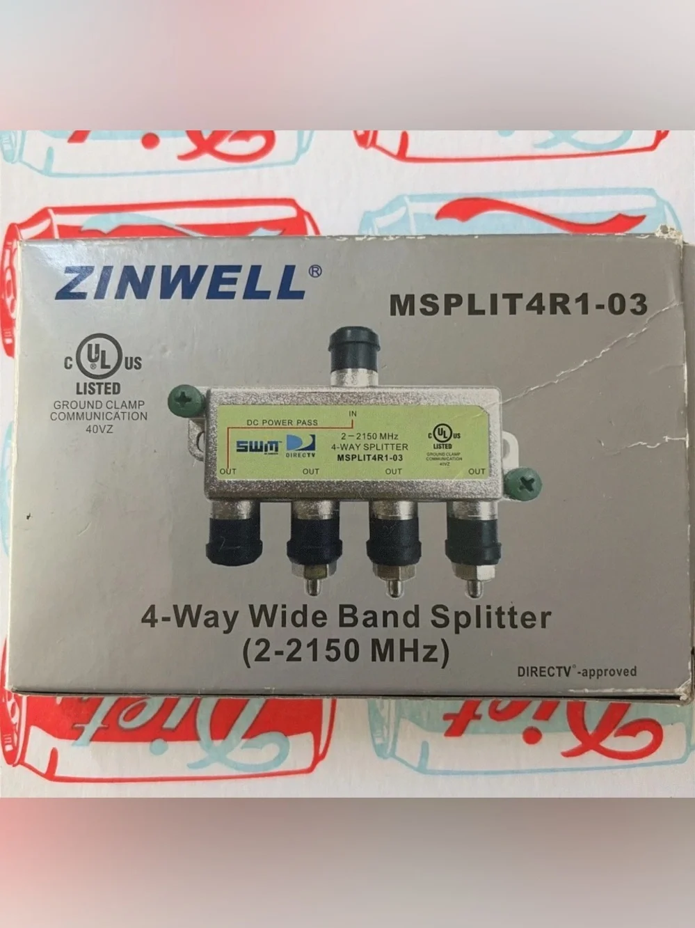 Zinwell 4-Way Wide Band Splitter - Silver